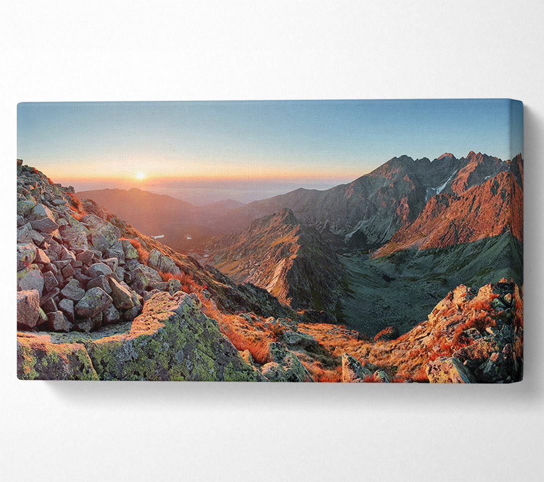  A Canvas Print of Red Rock Sun Beam Canvas Print