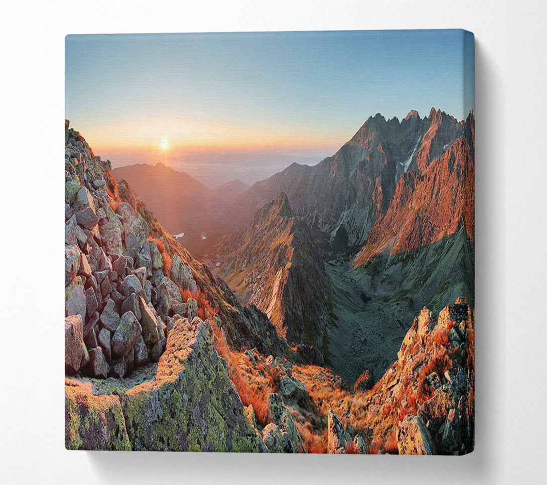  A Canvas Print of Red Rock Sun Beam Canvas Print
