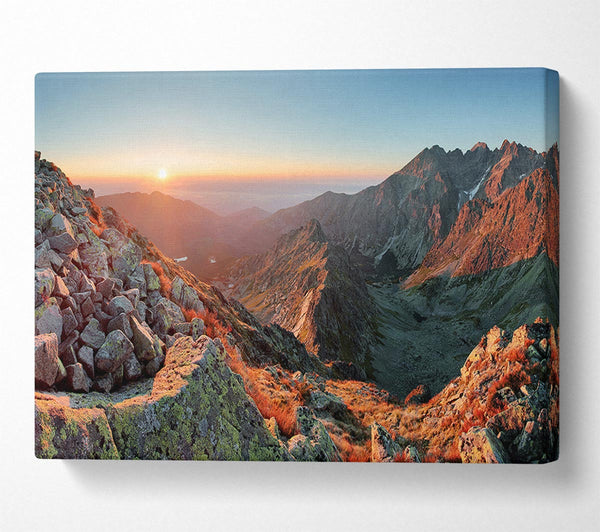  A Canvas Print of Red Rock Sun Beam Canvas Print
