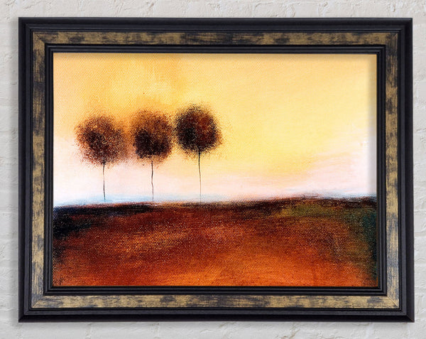 Brown Trio Framed Print