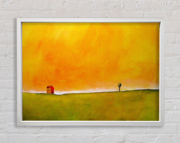 Little House On The Hill Framed Print