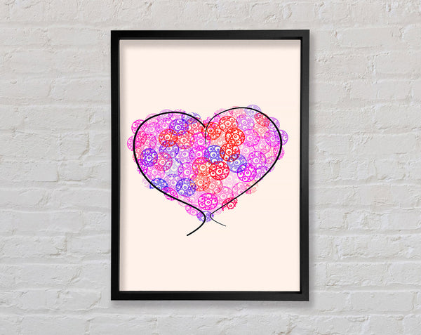 Love Heart Cogs Framed Print