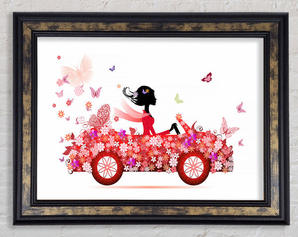 Flower Car Framed Print