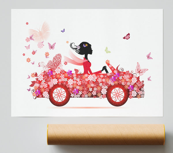 Flower Car Poster