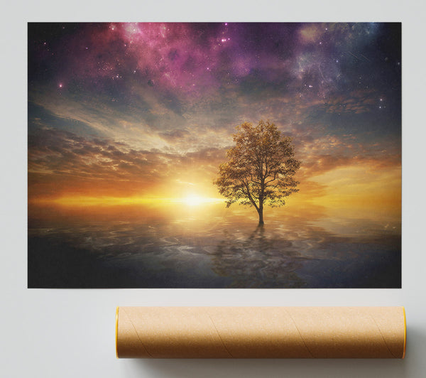 Tree In The Universal Skies Poster