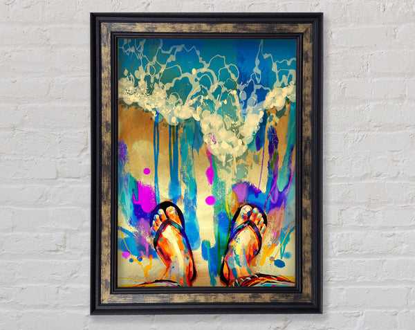 Flip Flop Heaven Framed Print