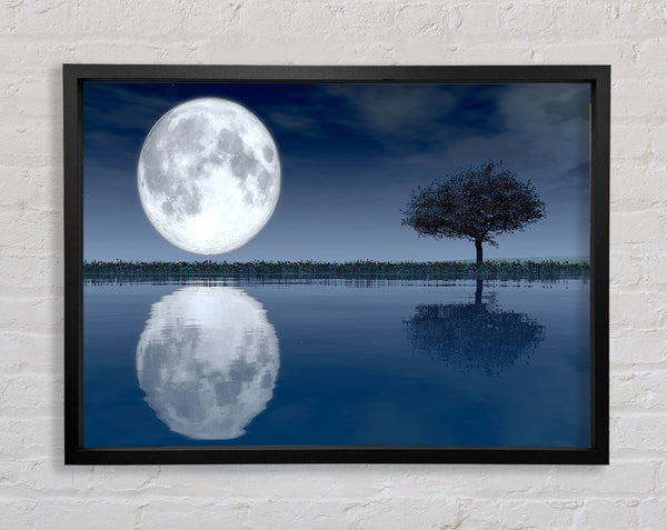 Moon Reflection Framed Print
