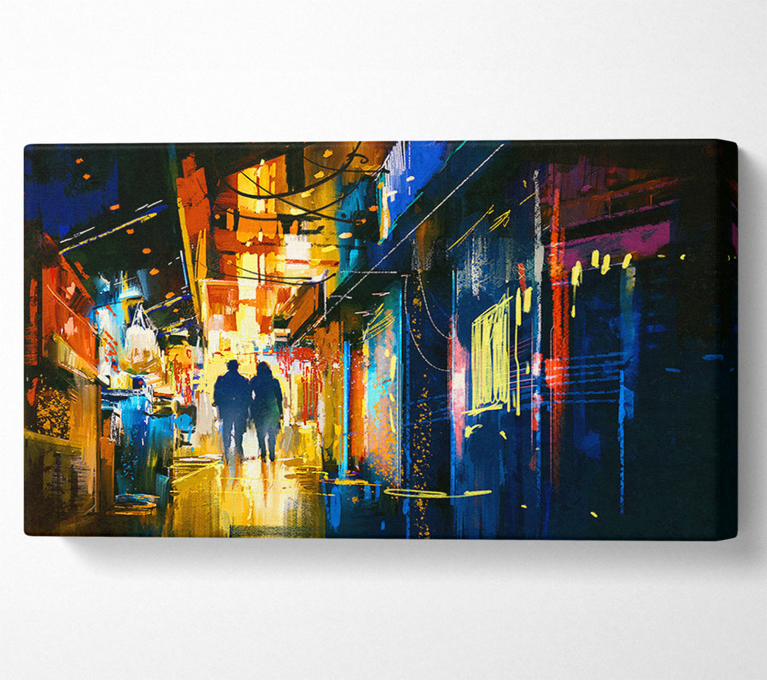  A Canvas Print of City Night Lights Canvas Wall Art