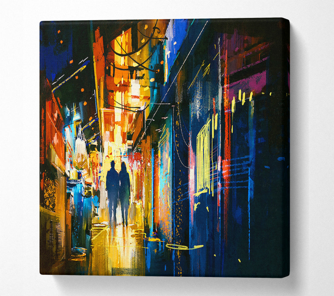  A Canvas Print of City Night Lights Canvas Wall Art