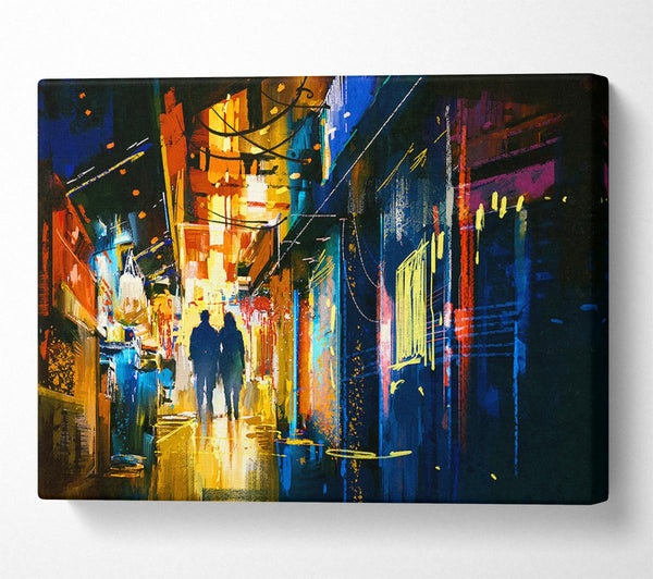  A Canvas Print of City Night Lights Canvas Wall Art