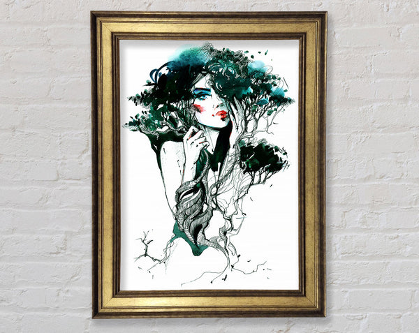 Forest Girl Framed Print