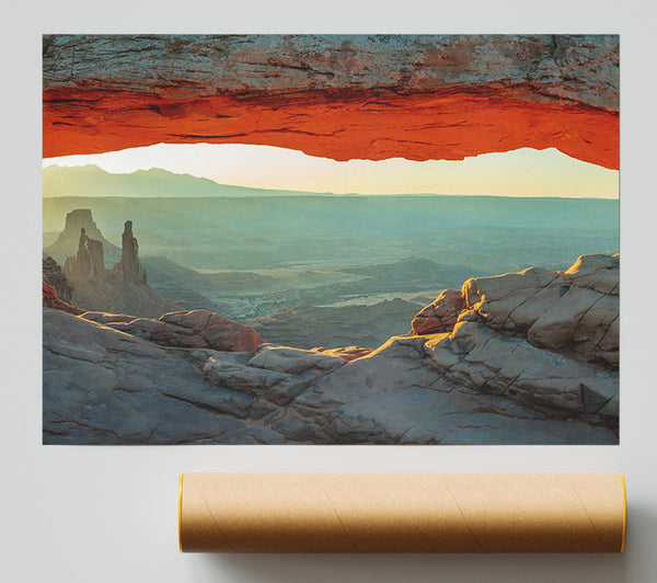 Red Canyon Glow Giclee Print