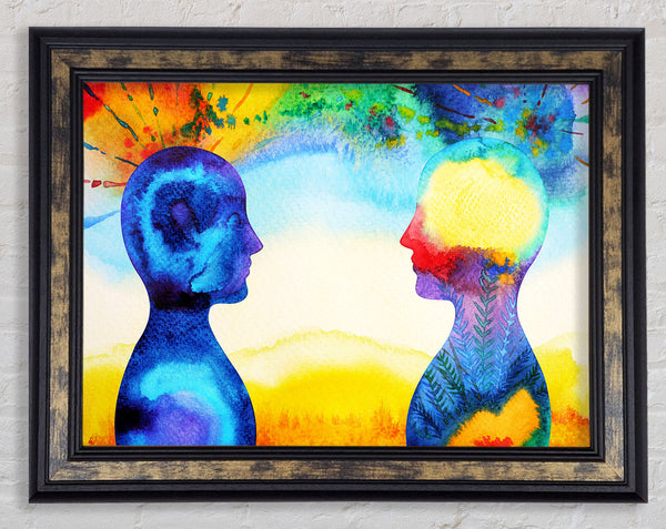 Telepathic Thinking Framed Print