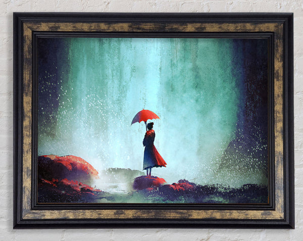 Waterfall Love Framed Print