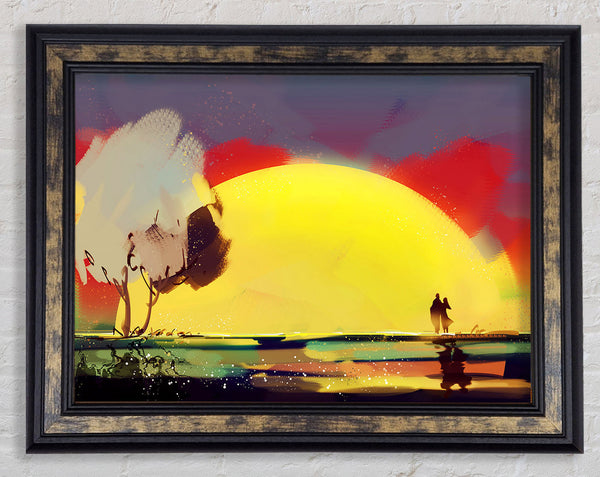 Romantic Sun Blaze Framed Print