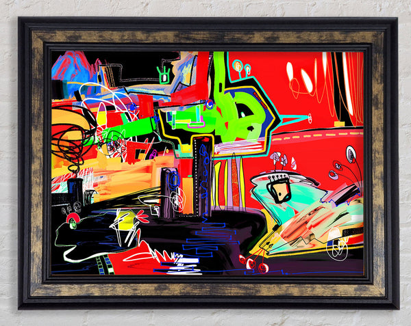 Montage Of Paint Framed Print