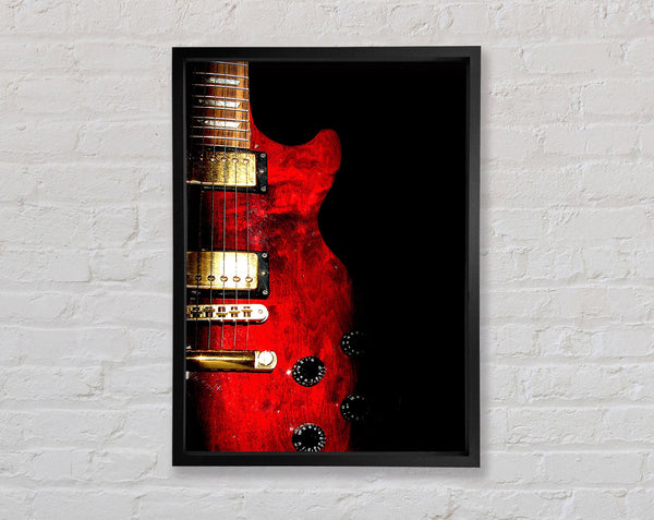 Red Electric Guitar Framed Print