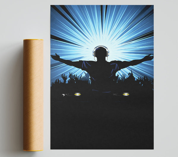 Dj Blue Sun Lights Print