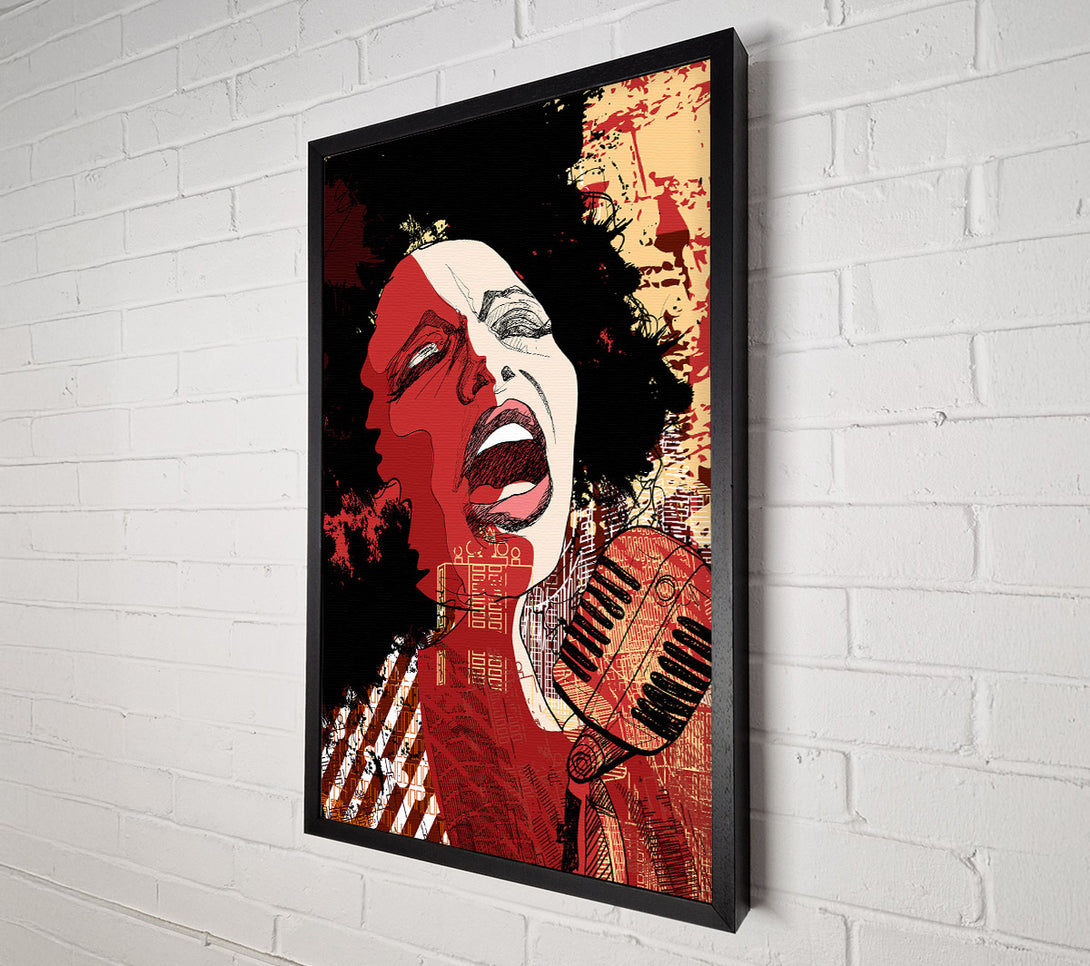 A Canvas Print of Femail Vocalist Canvas Wall Art