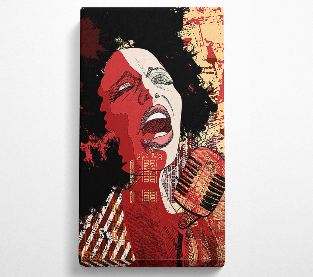  A Canvas Print of Femail Vocalist Canvas Wall Art