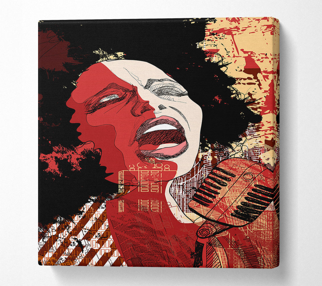  A Canvas Print of Femail Vocalist Canvas Wall Art
