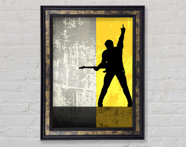 Rock God Framed Print