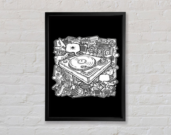 Retro Music Player Framed Print