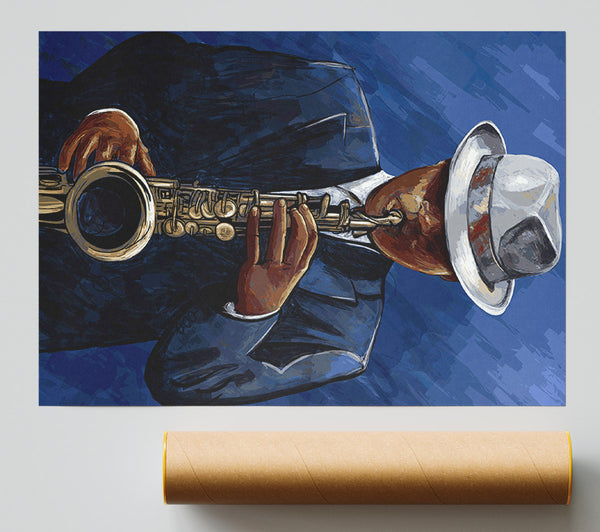 Loves Playing The Saxophone Poster