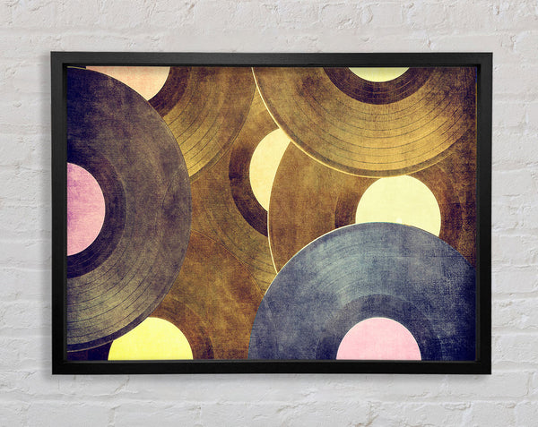 Retro Albums Framed Print