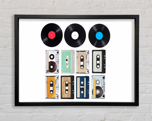 Retro Music Players Framed Print
