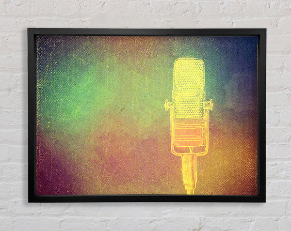 Retro Mic Framed Print