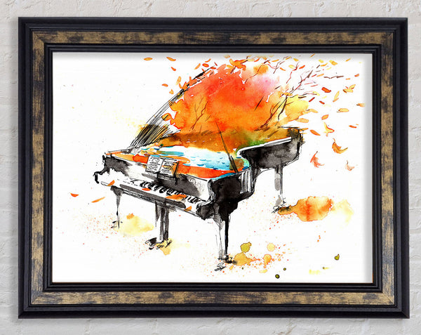 Autumn Piano Framed Print