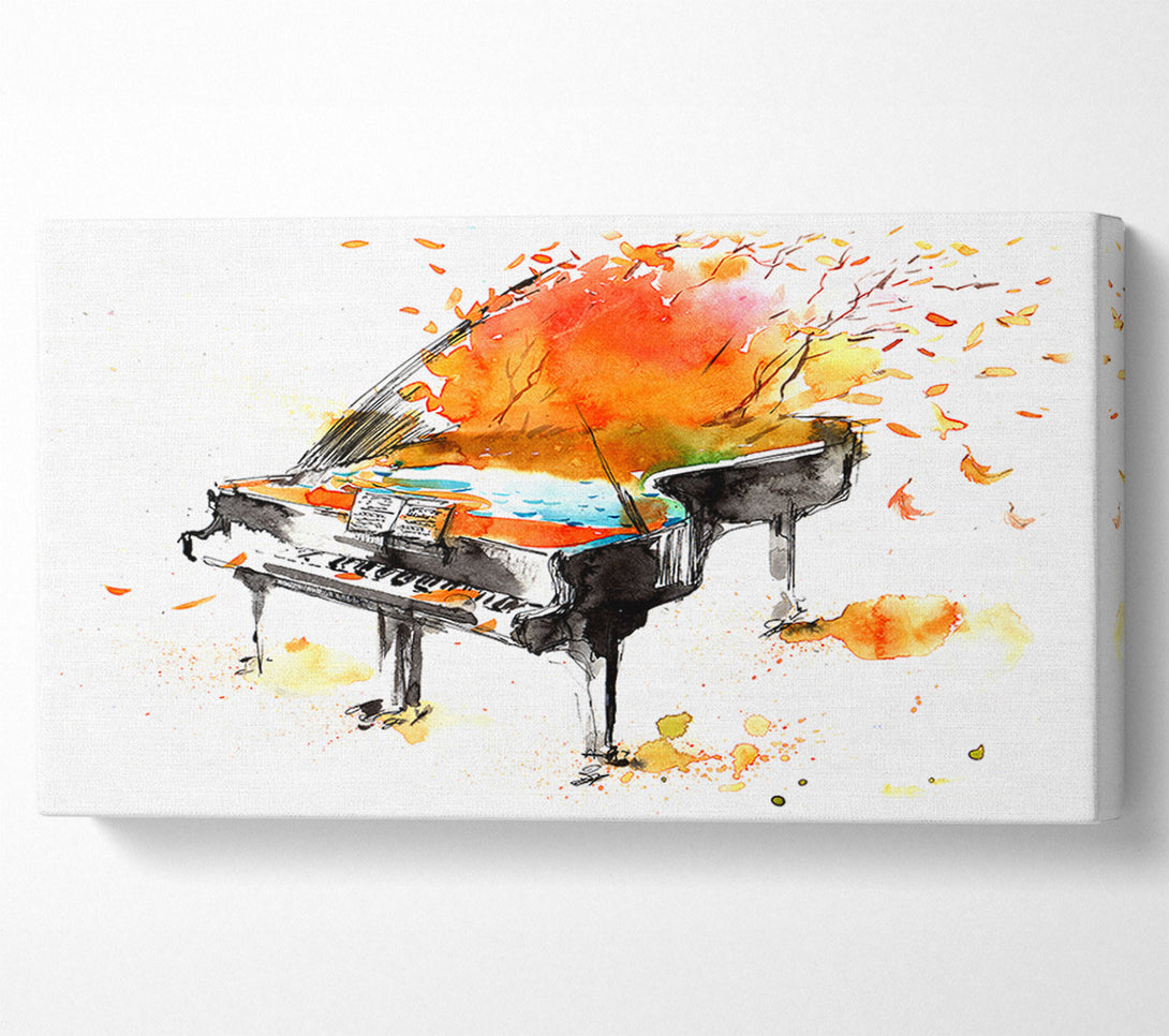  A Canvas Print of Autumn Piano Canvas Wall Art