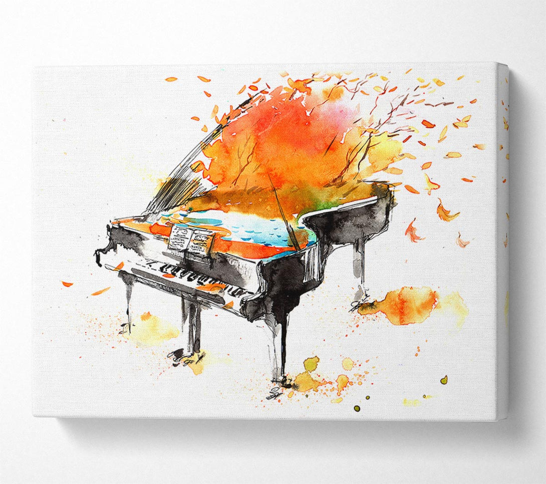  A Canvas Print of Autumn Piano Canvas Wall Art