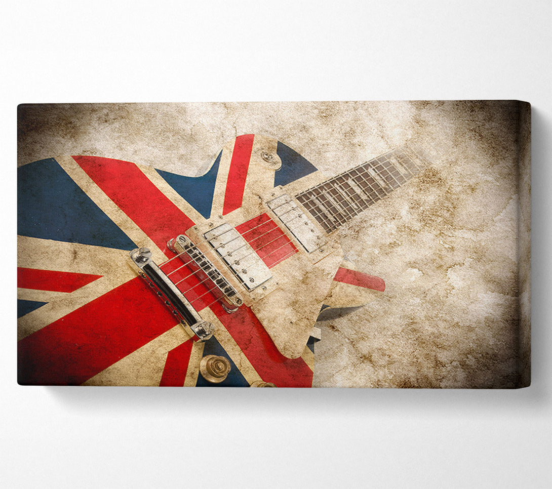  A Canvas Print of British Retro Guitar 1 Canvas Print