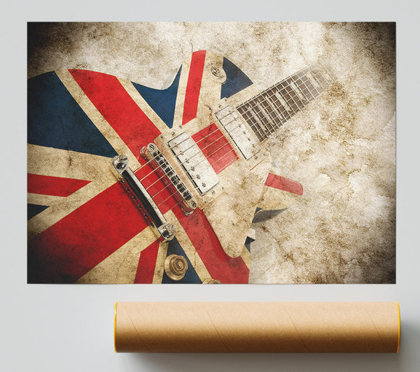 British Retro Guitar 1 Giclee Print