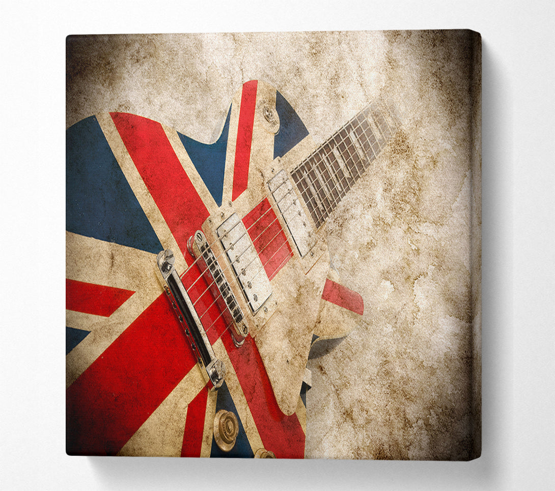 A Canvas Print of British Retro Guitar 1 Canvas Print