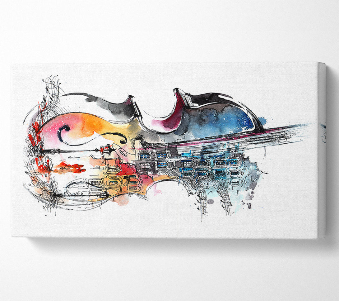  A Canvas Print of Double Bass In The Music Canvas Art