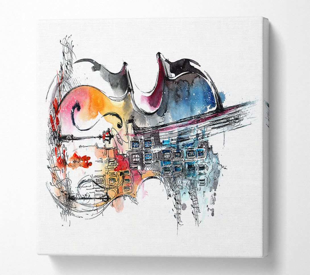  A Canvas Print of Double Bass In The Music Canvas Art