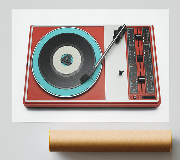 Retro Record Player 2 Poster