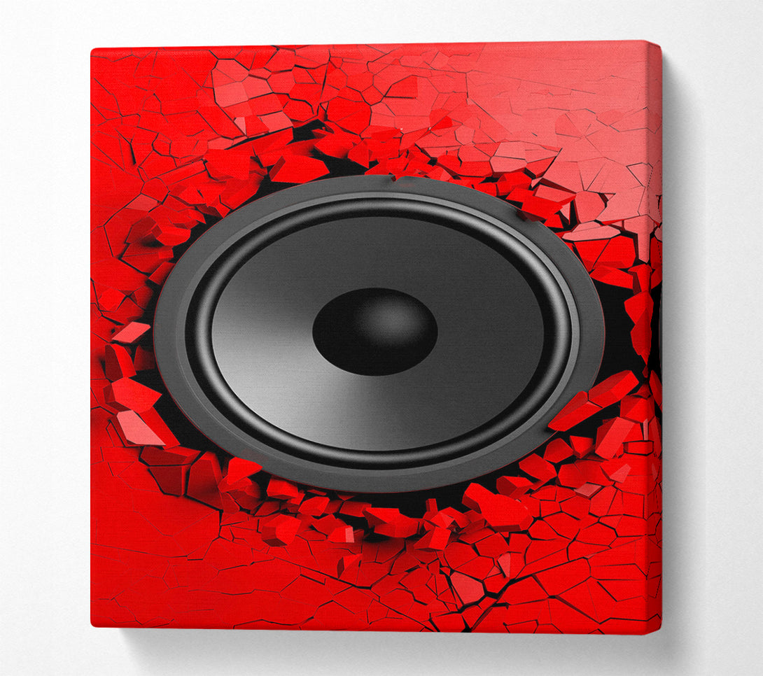  A Canvas Print of Red Speaker Break Canvas Print