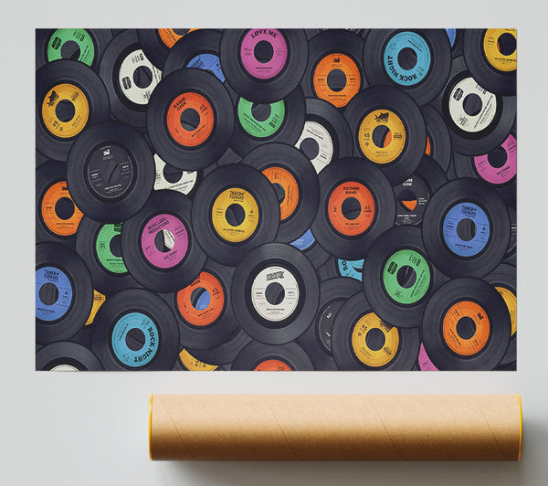 Jukebox Singles Giclee Print