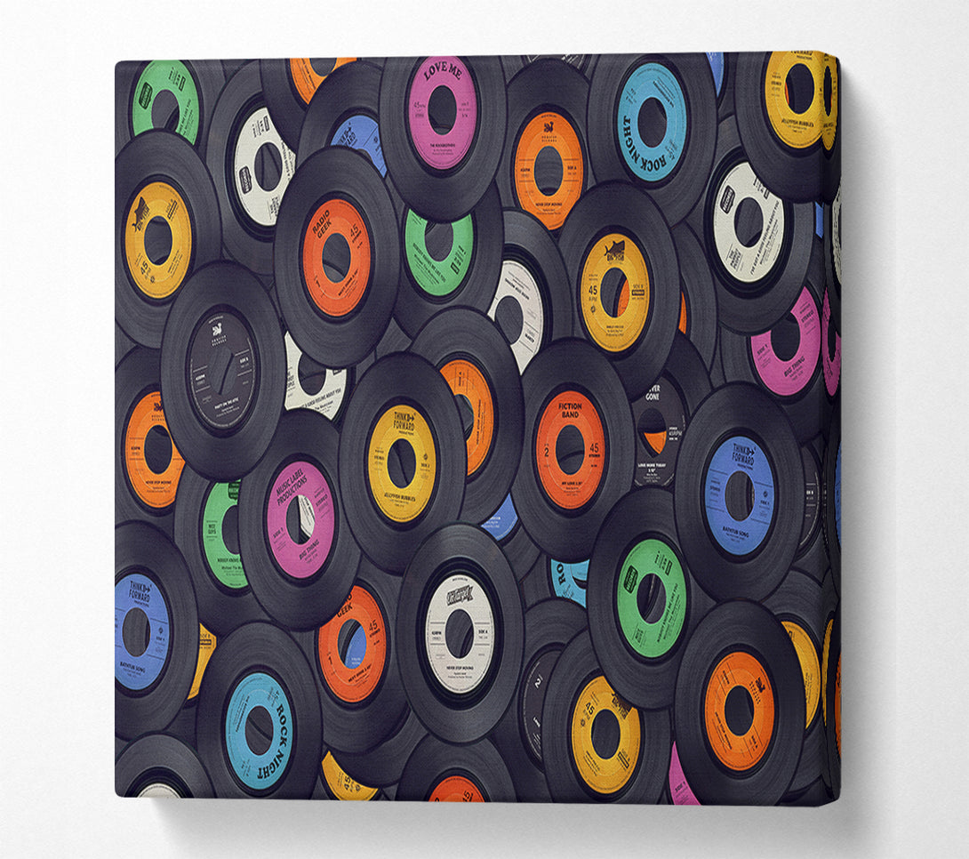  A Canvas Print of Jukebox Singles Canvas Art