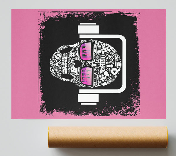 Headphone Skull Print