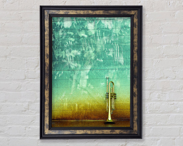 Trumpet Gold Framed Print