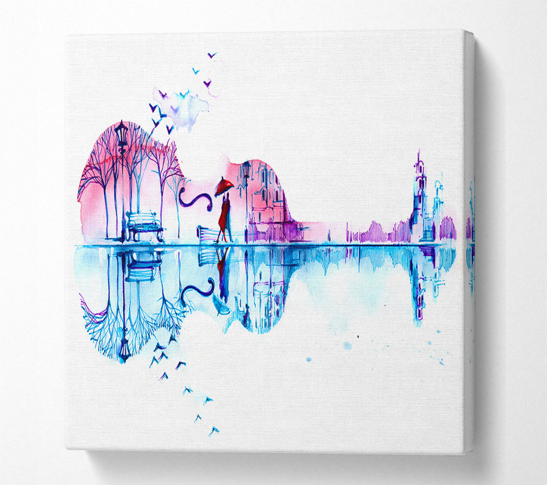  A Canvas Print of Violin Treeline Canvas Art