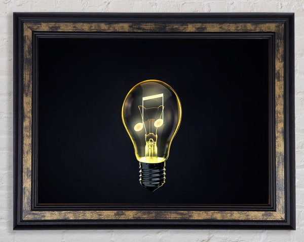 Musical Light Bulb Framed Print