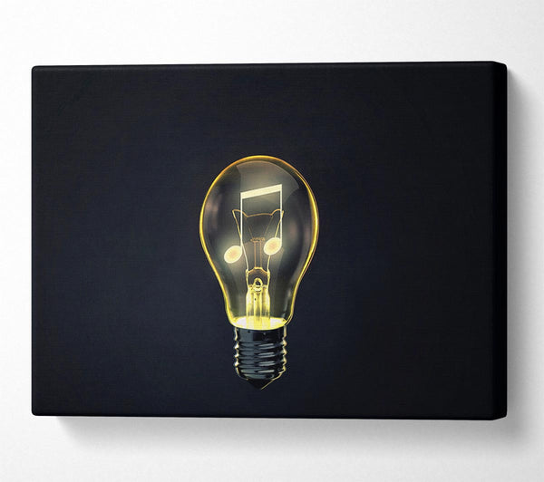  A Canvas Print of Musical Light Bulb Canvas Print