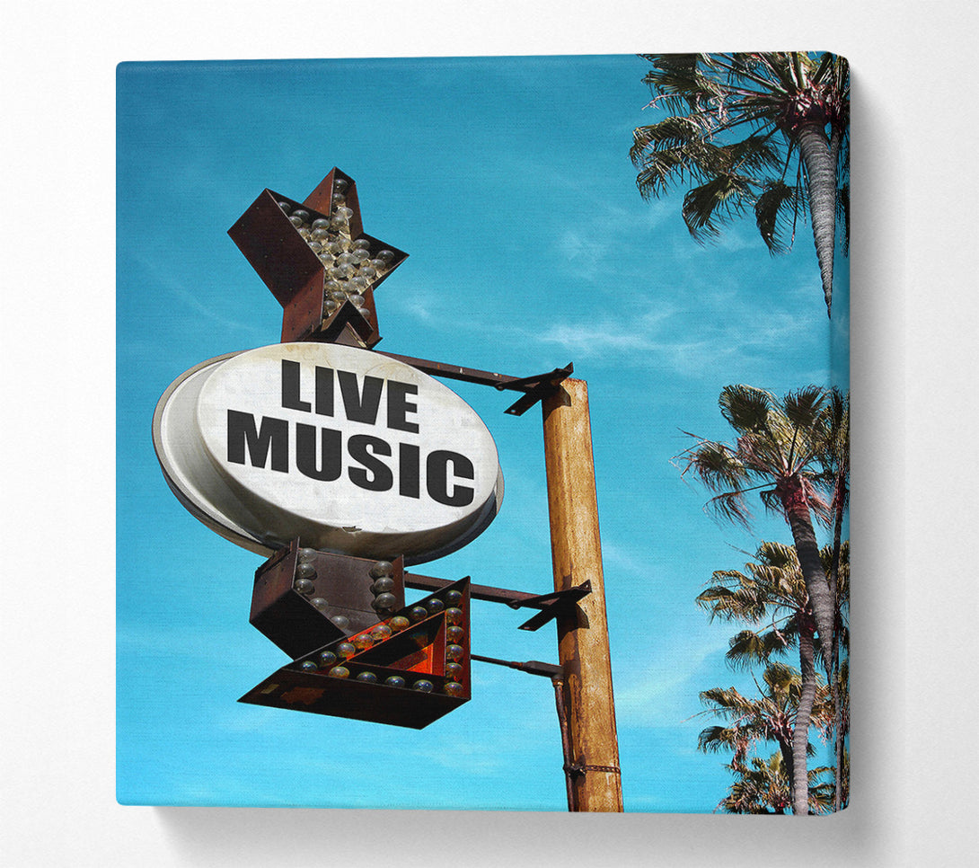  A Canvas Print of Live Music This Way Canvas Print