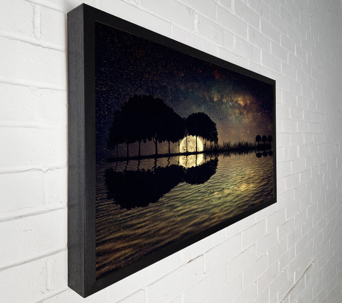  A Canvas Print of Guitar Tree Moonlight Canvas Art